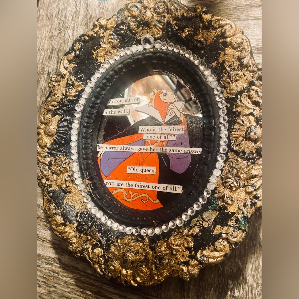 Hand made Evil Queen with custom vintage frame